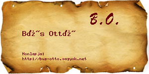 Bús Ottó névjegykártya